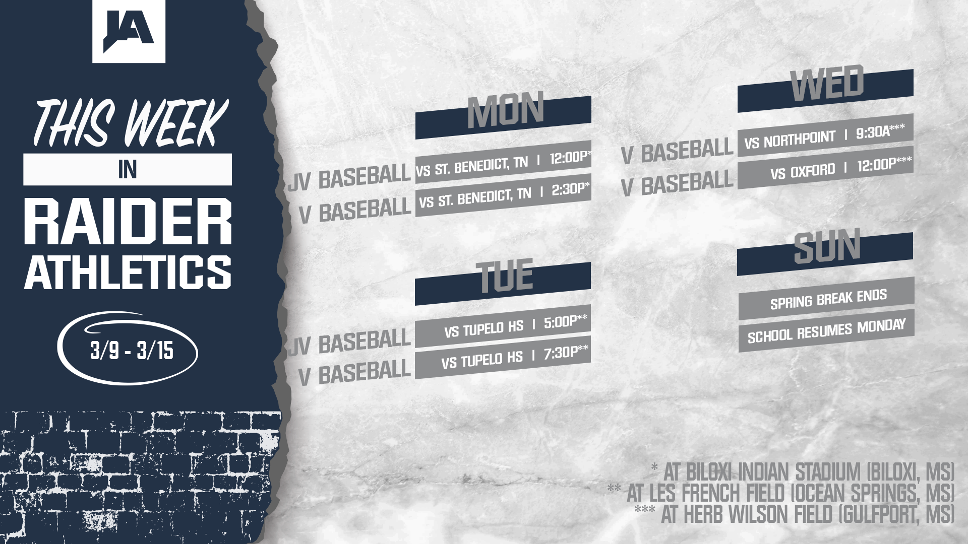 This Week in JA Athletics